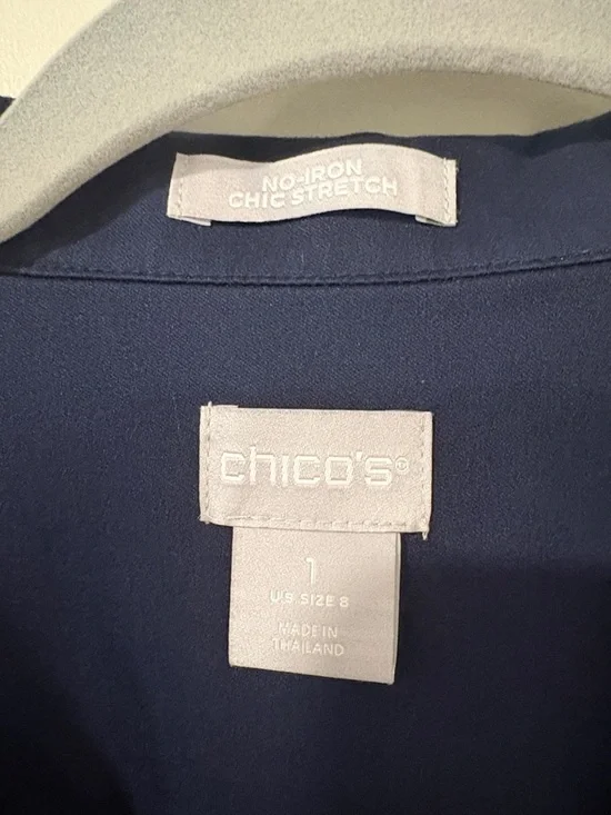 Chicos No Iron Stretch Popover Tunic Top - Picture 4 of 8